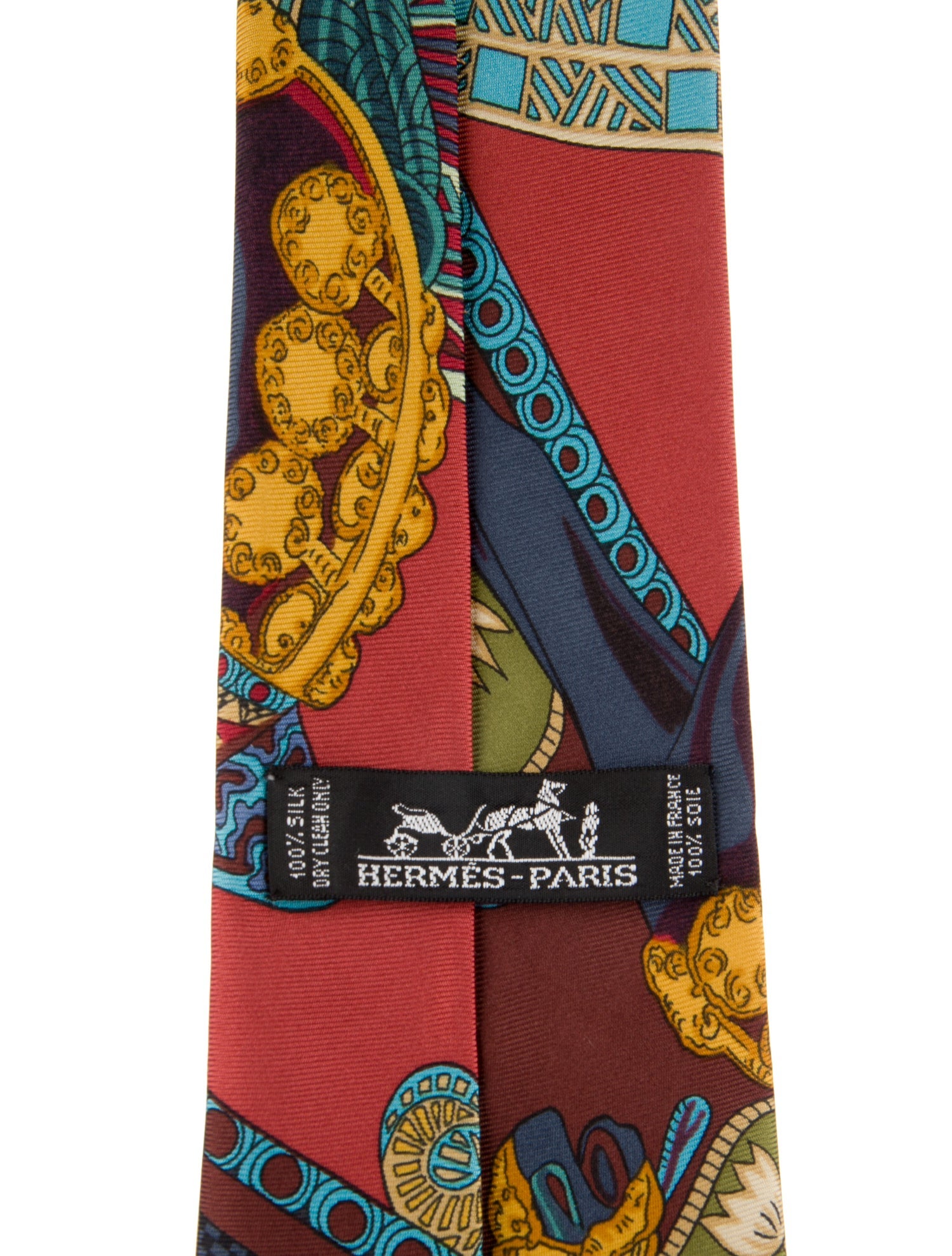 Hermès Art Des Steppes Silk Tie