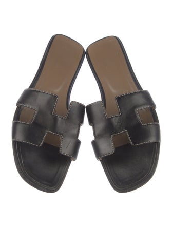 Hermès Oran Calfskin Slides
