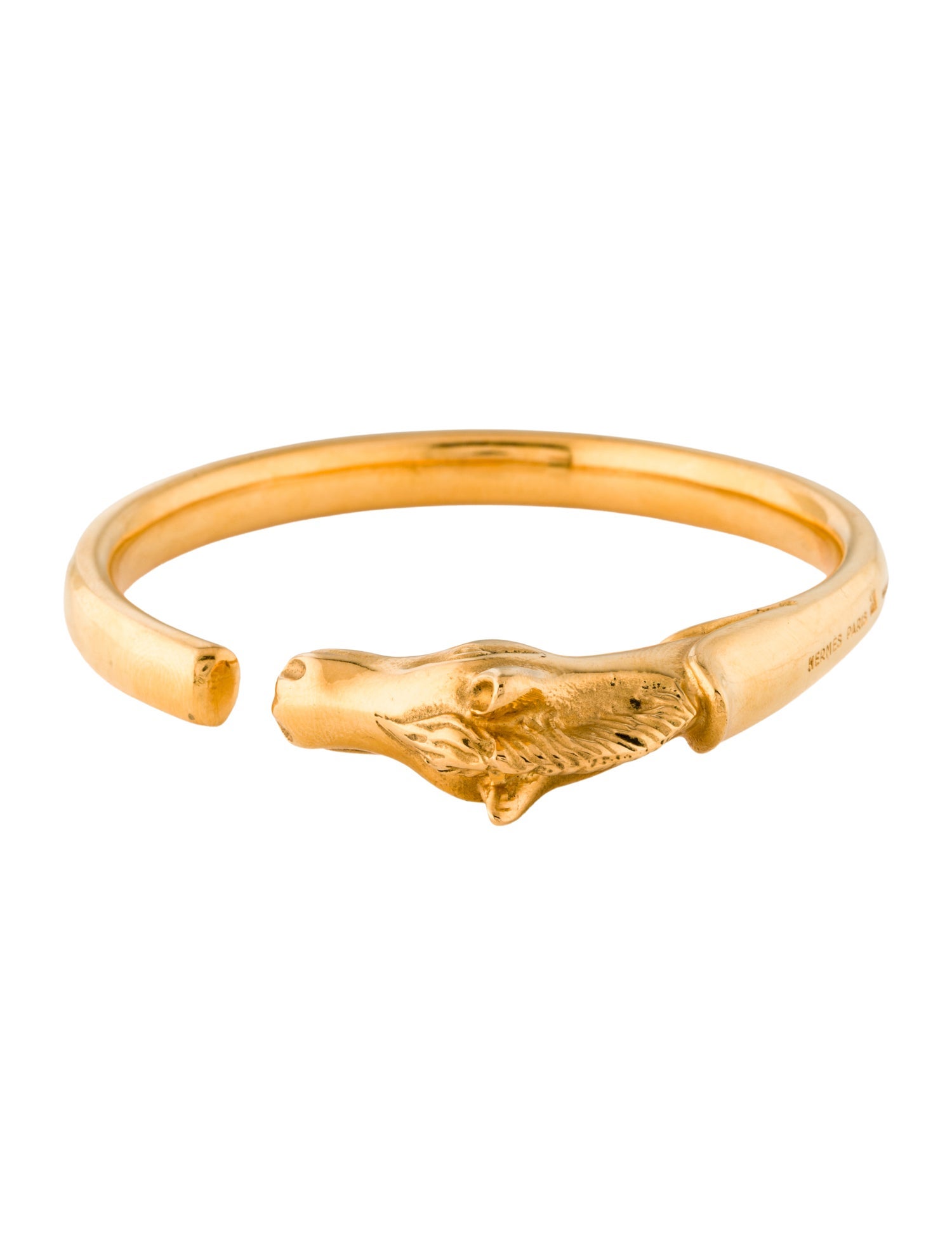 Hermès Vintage Horse Head Cuff Bracelet