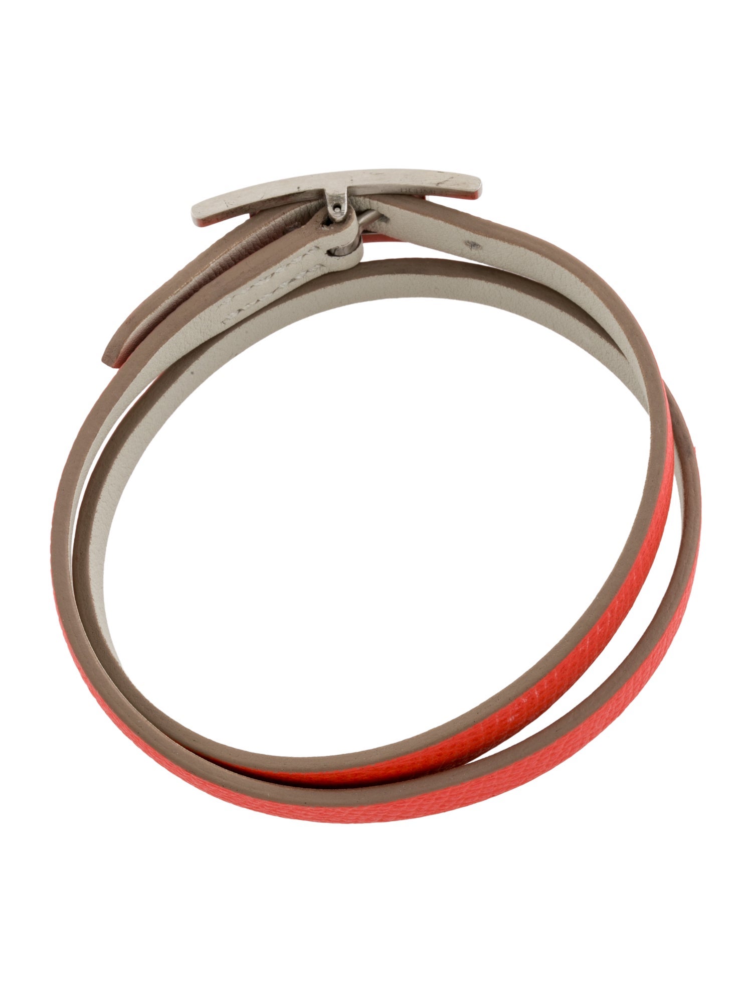Hermès Leather Behapi Double Tour Wrap Bracelet