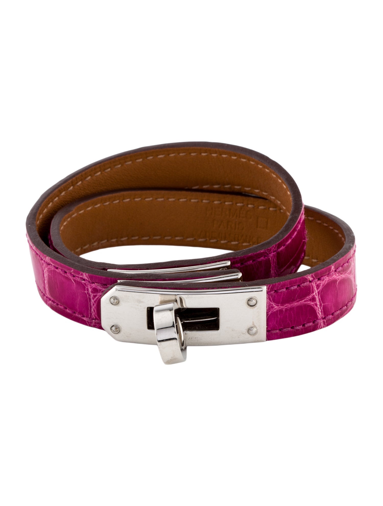 Hermès Alligator Leather Kelly Double Tour Wrap Bracele