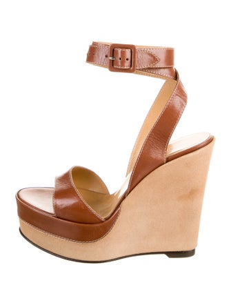 Hermès Leather Colorblock Pattern Sandals