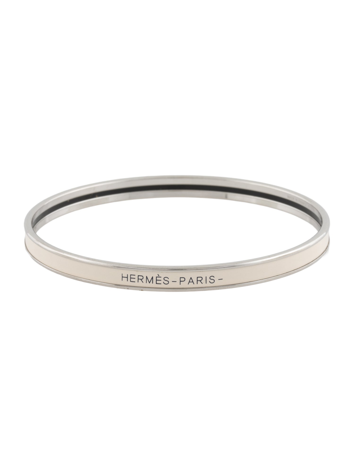 Hermès Enamel Extra Narrow Uni Bangle Bracelet