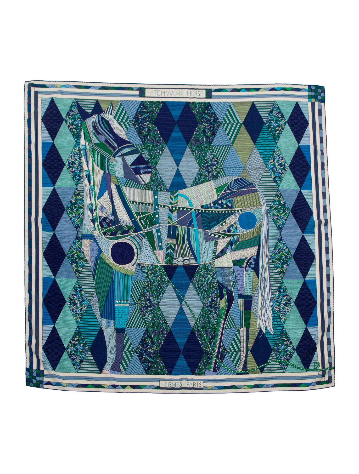 Hermès Patchwork Horse Cashmere Shawl