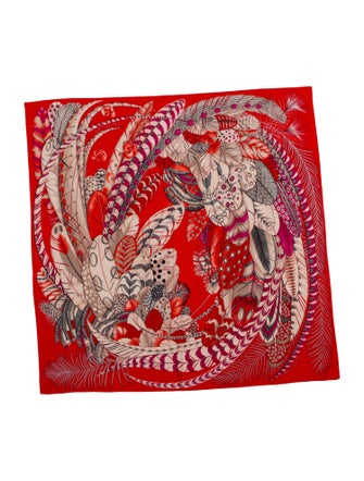 Hermès Plumes En Fete Cashmere Shawl