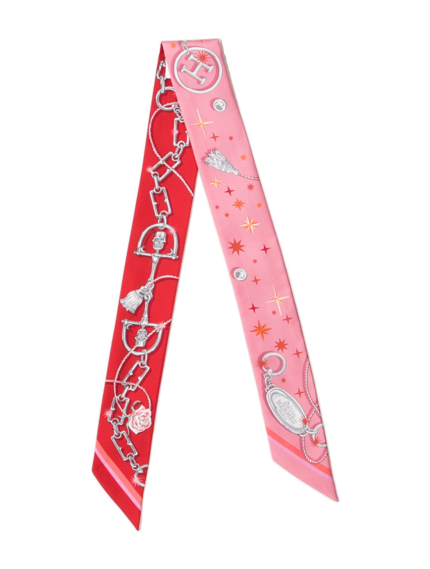 Hermès C'est La Fete Silk Twilly Scarf w/ Tags