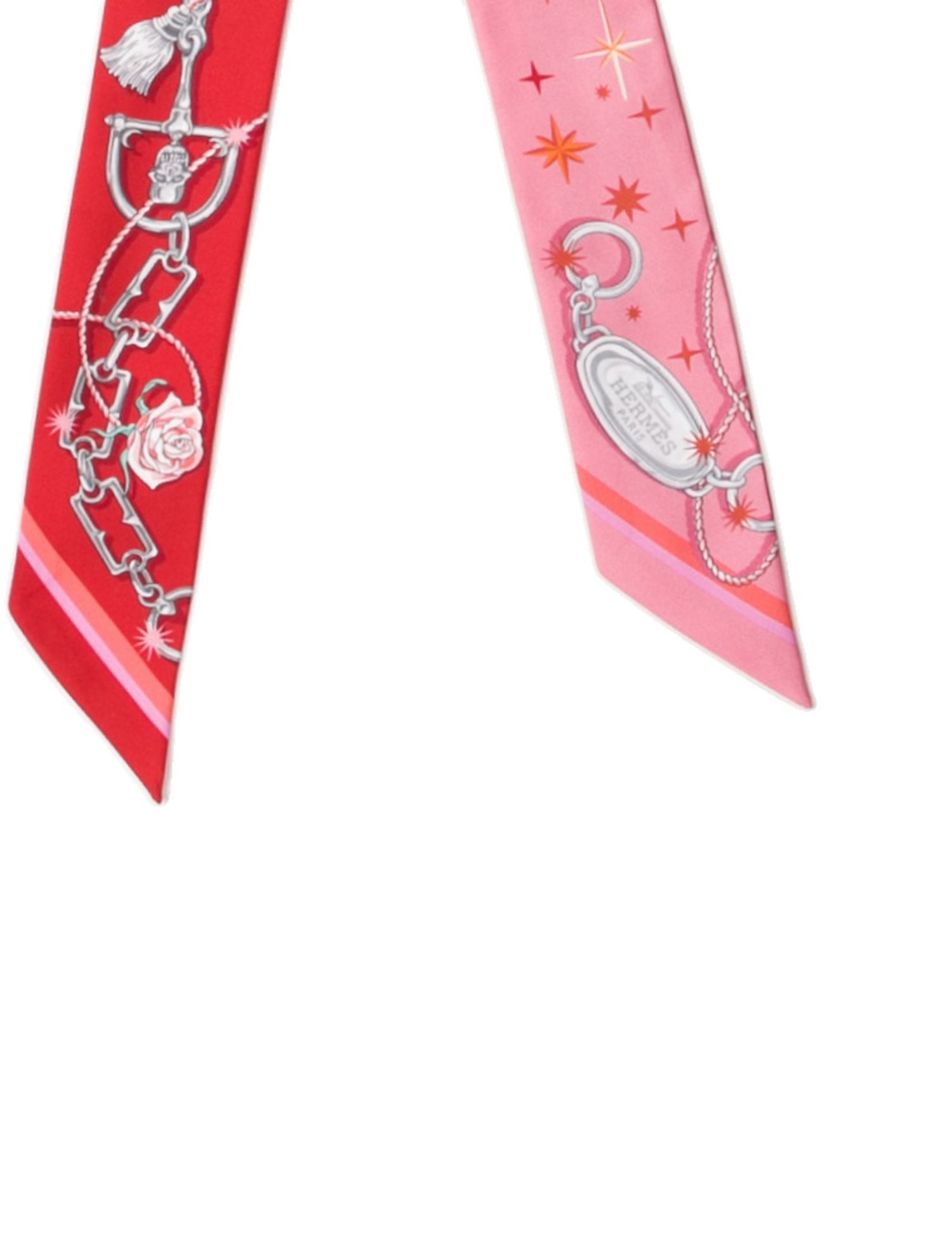 Hermès C'est La Fete Silk Twilly Scarf w/ Tags