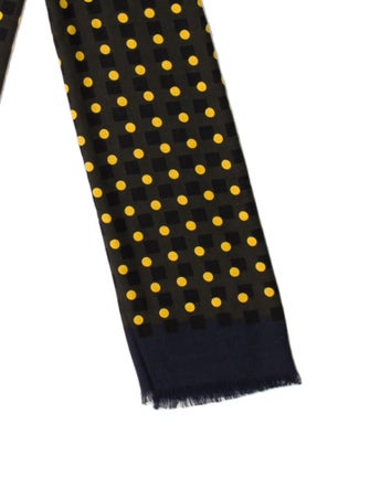 Hermès Polka Dot Printed Cashmere Scarf