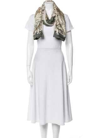 Hermès Luna Park Jacquard Double Face Silk Muffler