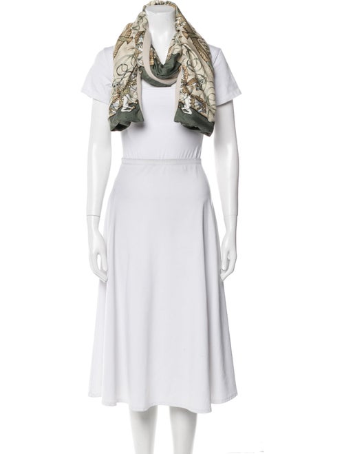 Hermès Luna Park Jacquard Double Face Silk Muffler