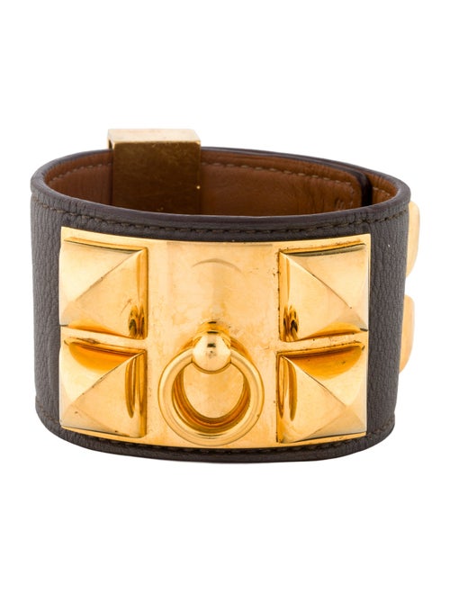 Hermès Leather Collier de Chien Wrap Bracelet