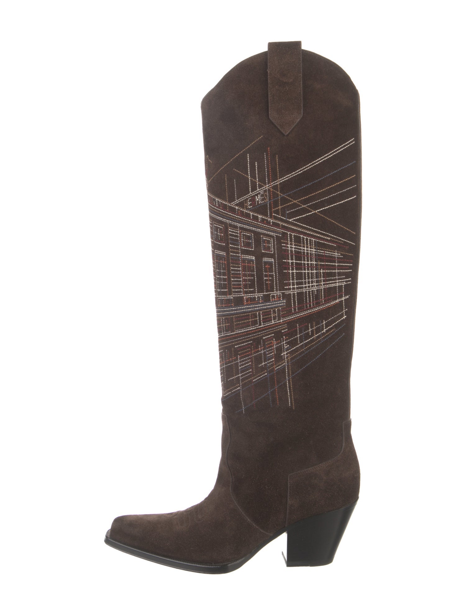 Hermès Suede Western Boots