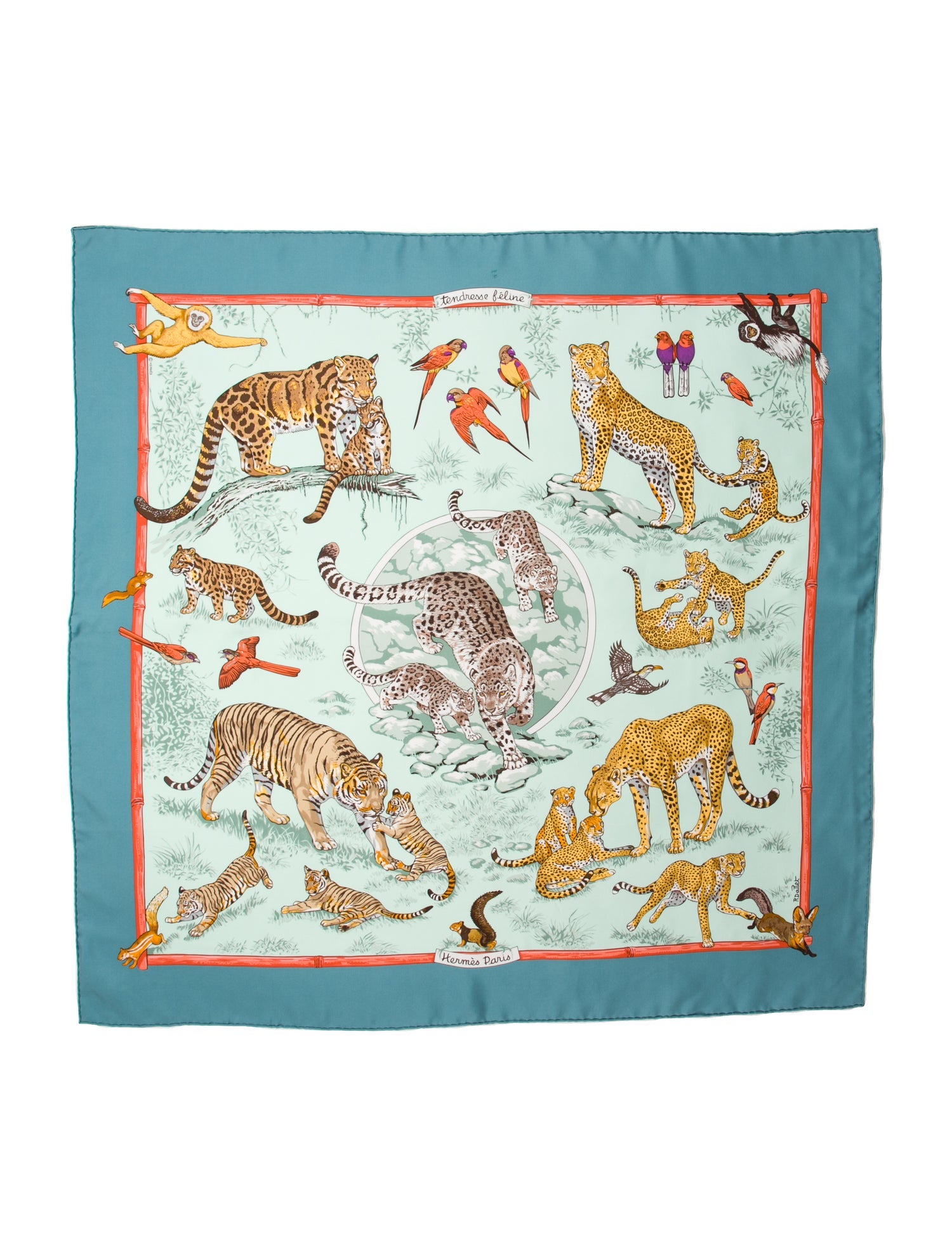 Hermès Tendresse Féline Silk Scarf