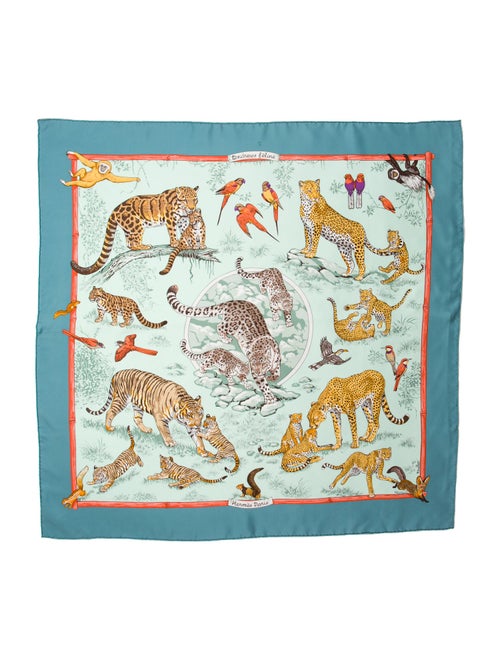 Hermès Tendresse Féline Silk Scarf