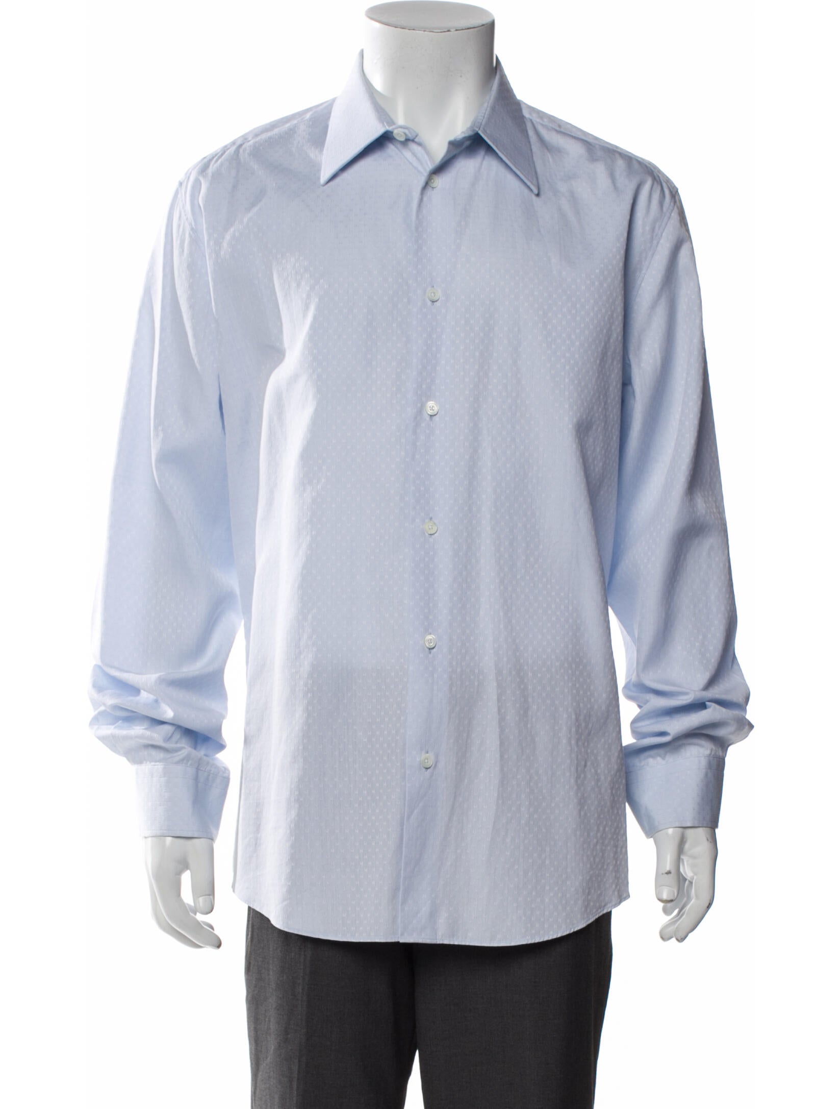 Hermès H Logo Long Sleeve Dress Shirt