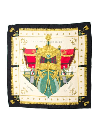 Hermès Vue du Carrosse de La Galere La Reale Silk Scarf