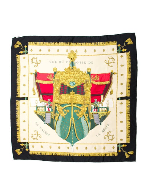 Hermès Vue du Carrosse de La Galere La Reale Silk Scarf