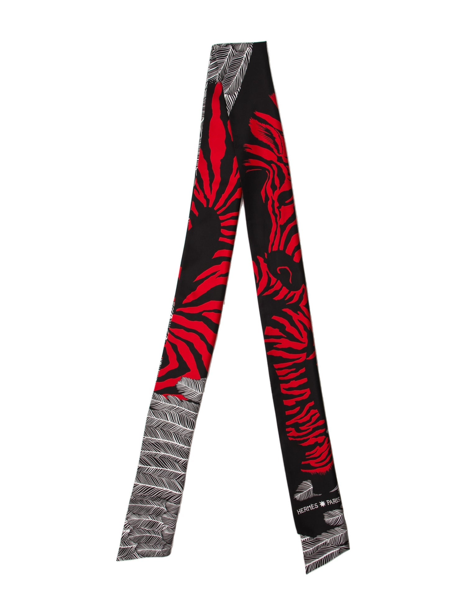 Hermès Zebra Pegasus Maxi Silk Twilly Scarf