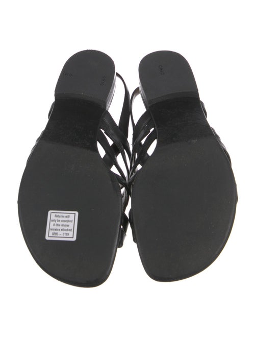 Hermès Marine Leather Slingback Sandals