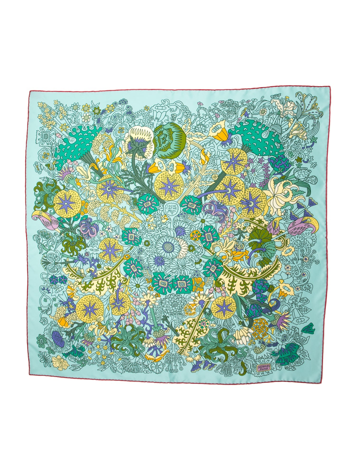 Hermès Cache Cache Fleuri Silk Scarf