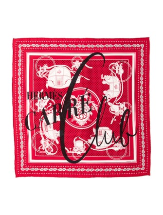 Hermès Carré Club Ex-Libris Bandana Silk Scarf