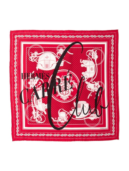 Hermès Carré Club Ex-Libris Bandana Silk Scarf
