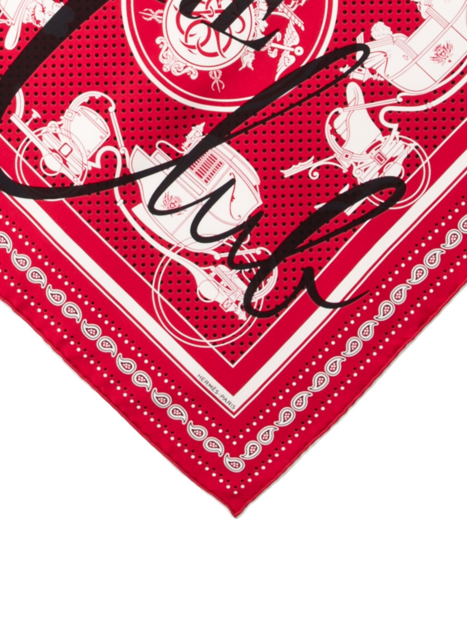 Hermès Carré Club Ex-Libris Bandana Silk Scarf