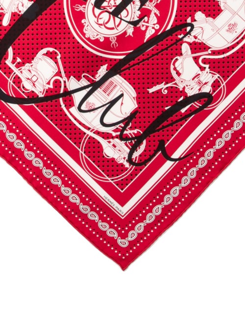 Hermès Carré Club Ex-Libris Bandana Silk Scarf