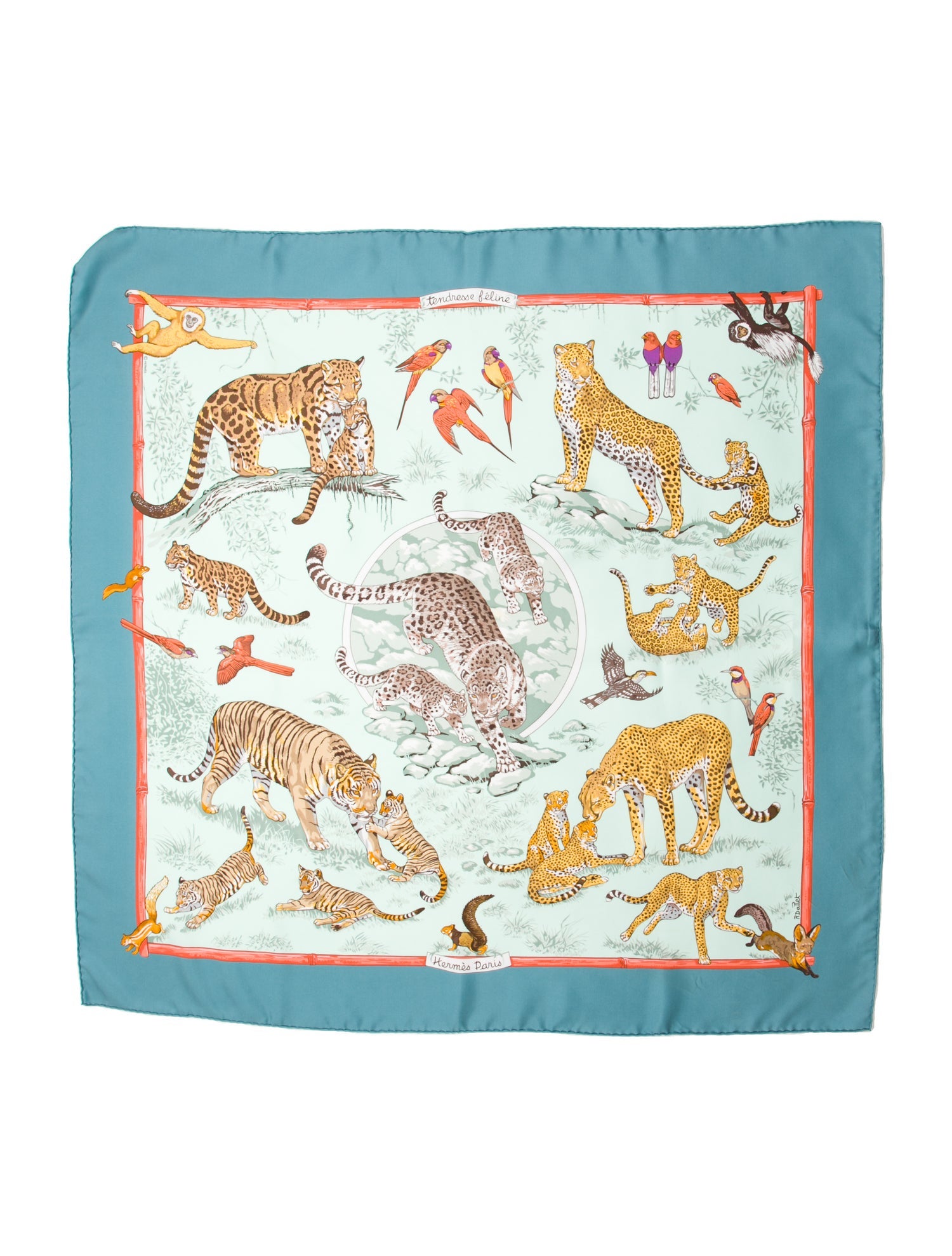 Hermès Tendresse Féline Silk Scarf