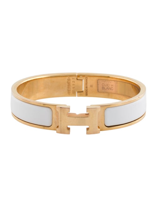 Hermès Enamel Clic H Bangle Bracelet