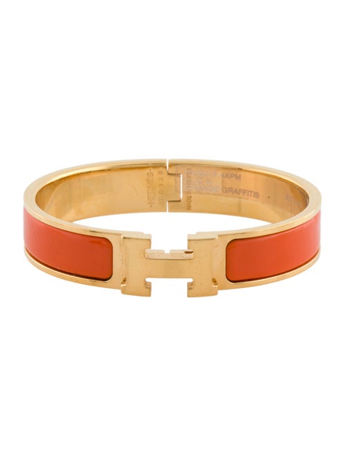 Hermès Enamel Clic H Bangle Bracelet