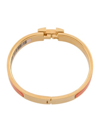 Hermès Enamel Clic H Bangle Bracelet