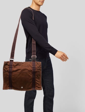 Hermès Toile Fourre-Tout Besace MM