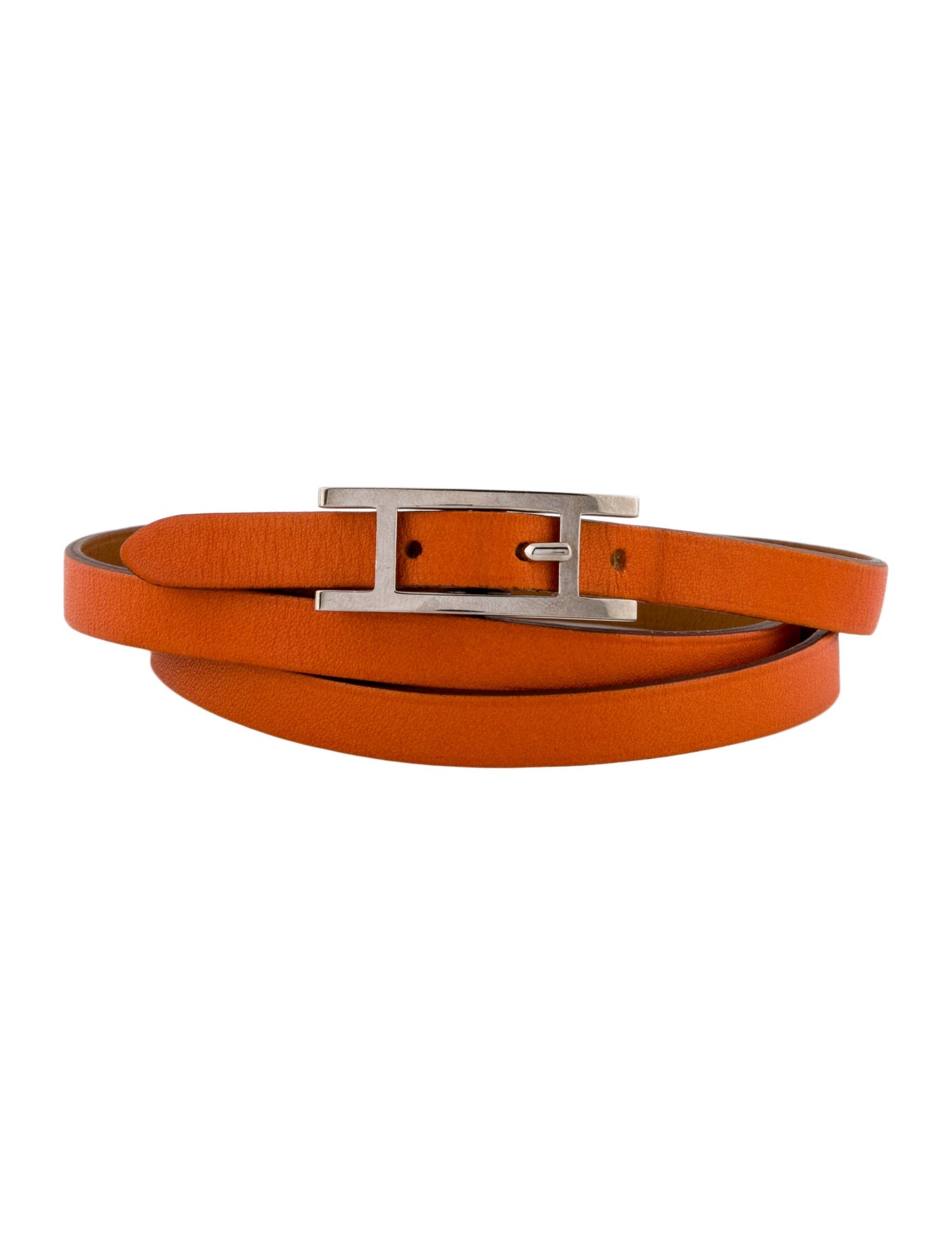 Hermès Leather Hapi 3MM Wrap Bracelet