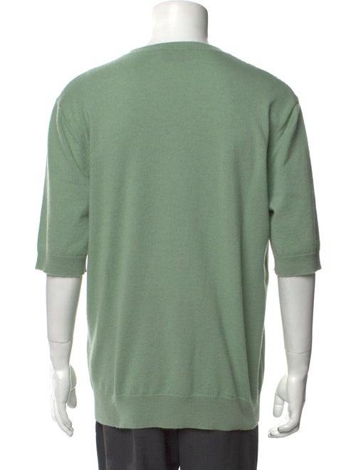 Hermès Graphic Print Short Sleeve Cashmere Pullover