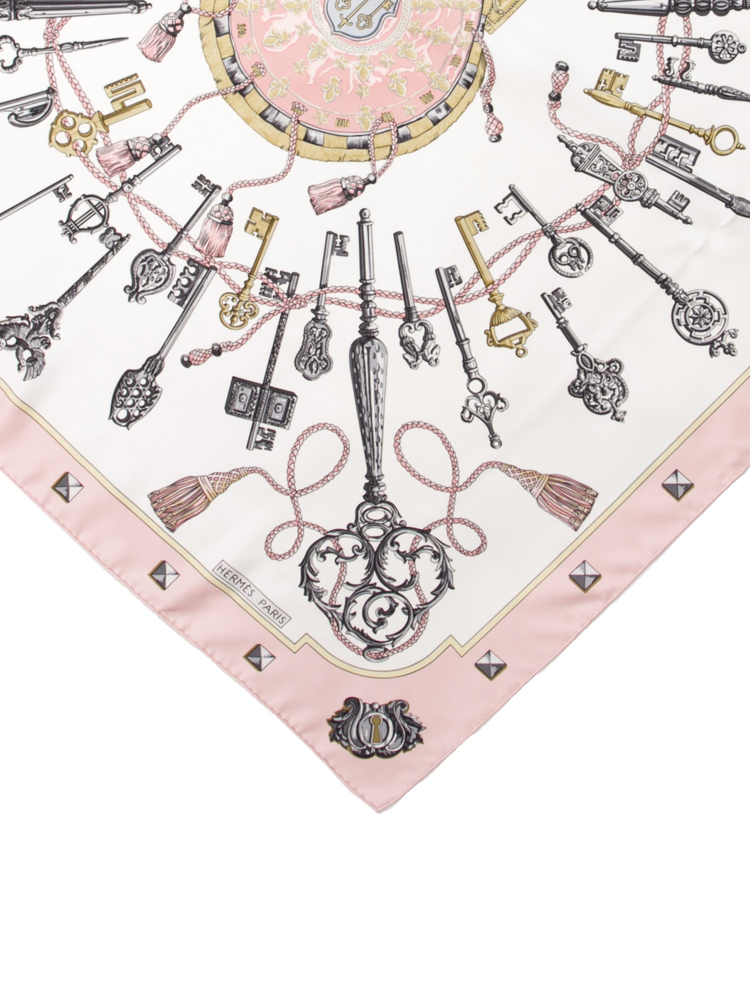 Hermès Les Clés Silk Scarf