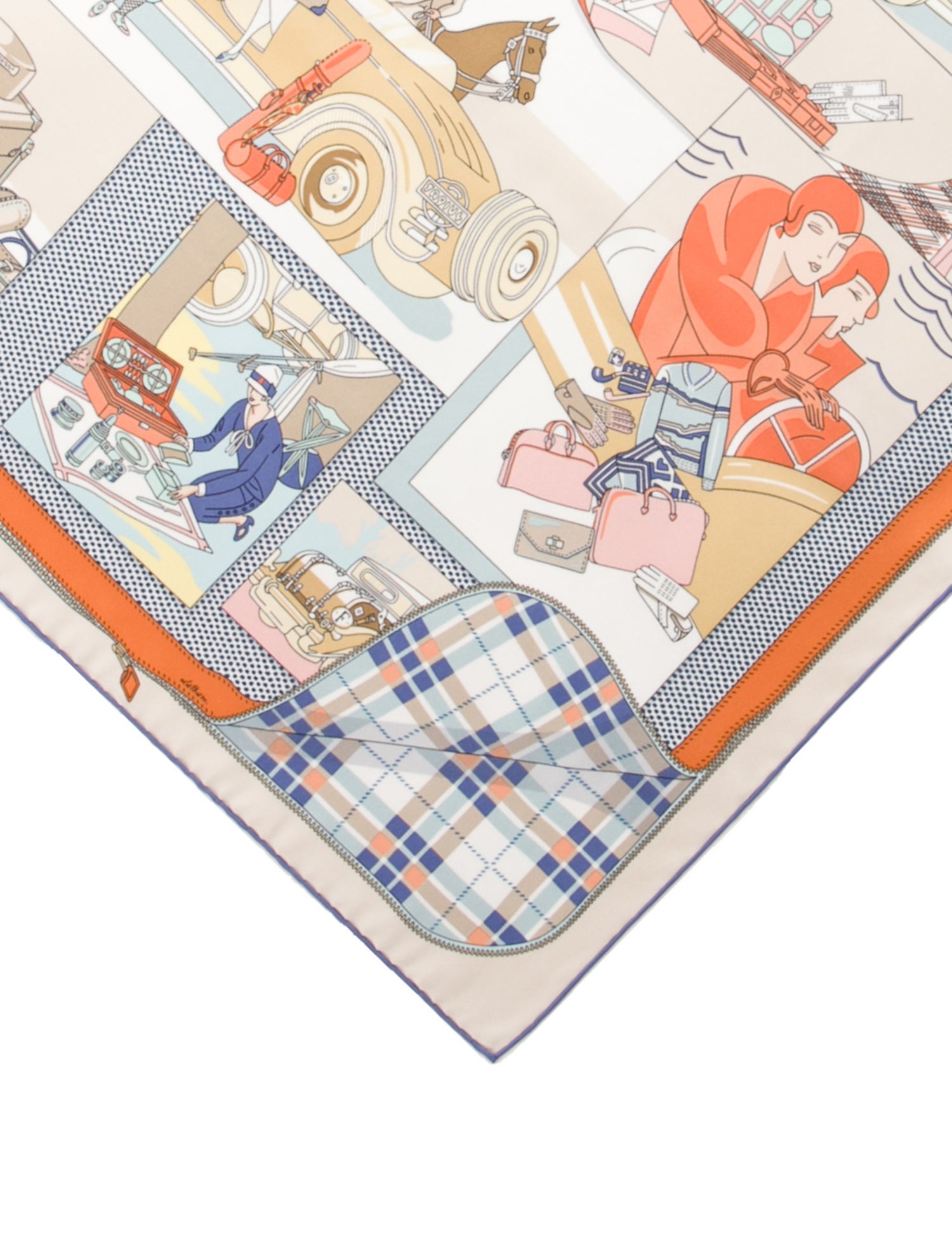 Hermès l'élégance et le confort en Automobile Silk Scarf w/ Tags