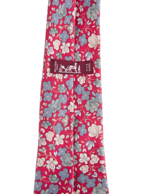 Hermès Flower Silk Tie
