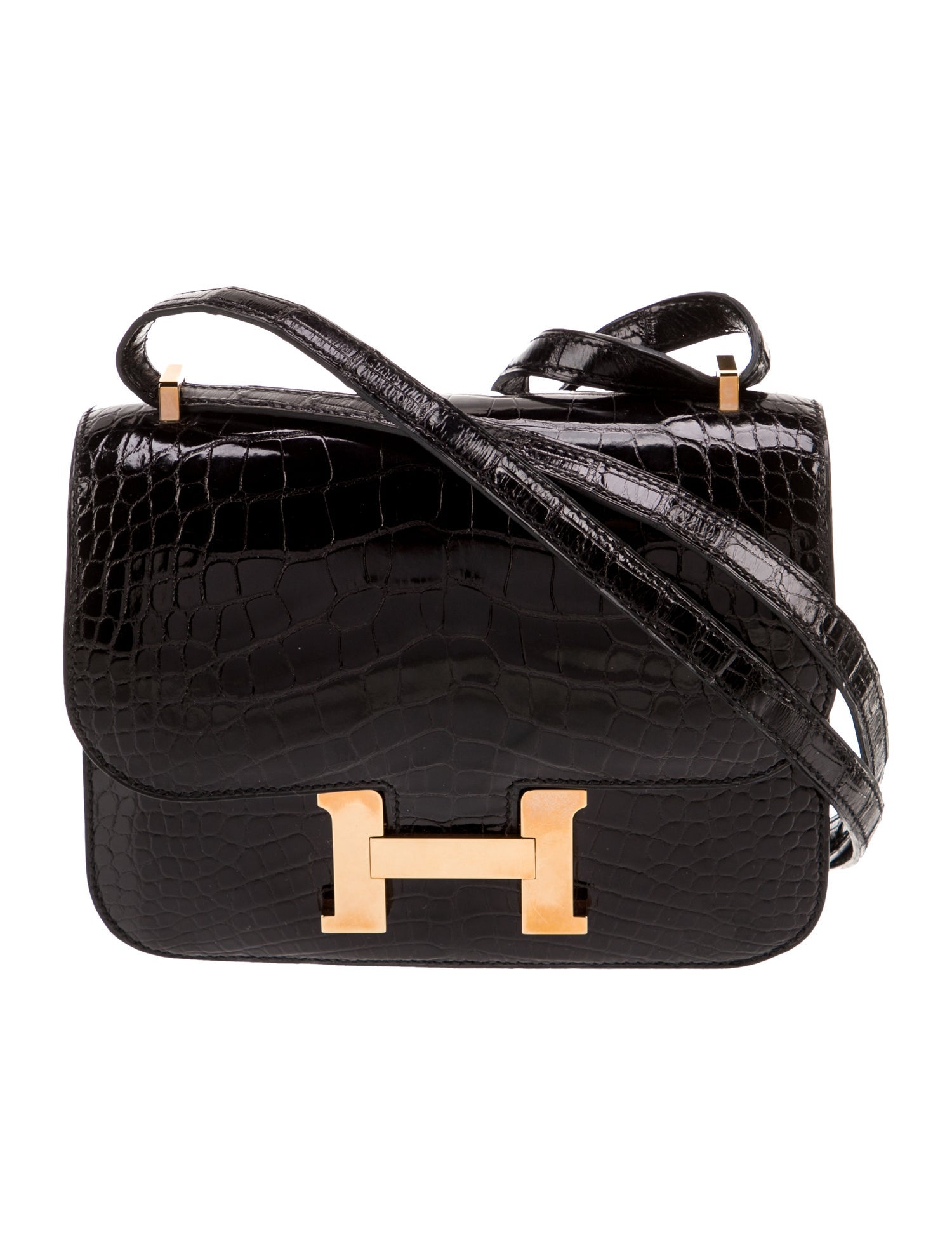 Hermès Shiny Alligator Mini Constance 18