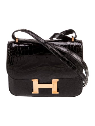 Hermès Shiny Alligator Mini Constance 18