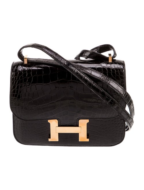 Hermès Shiny Alligator Mini Constance 18