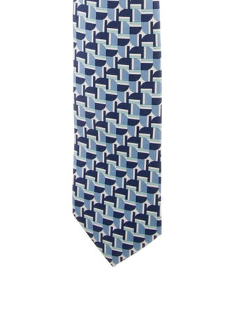 Hermès Silk Printed Tie