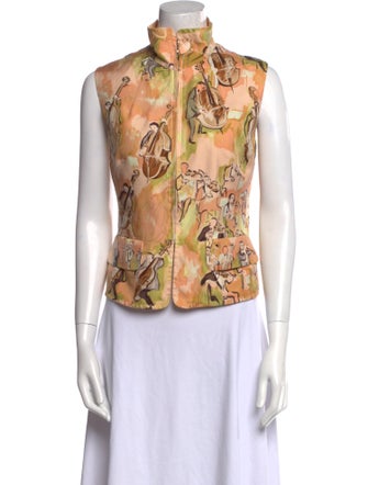 Hermès Silk Floral Print Blouse
