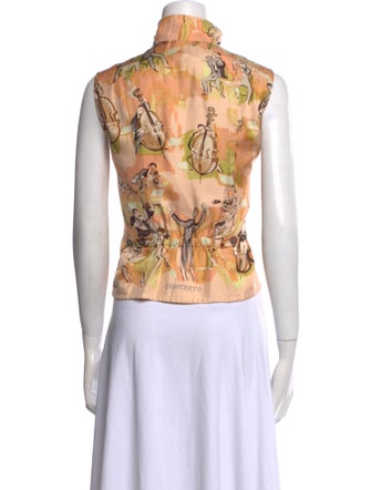 Hermès Silk Floral Print Blouse