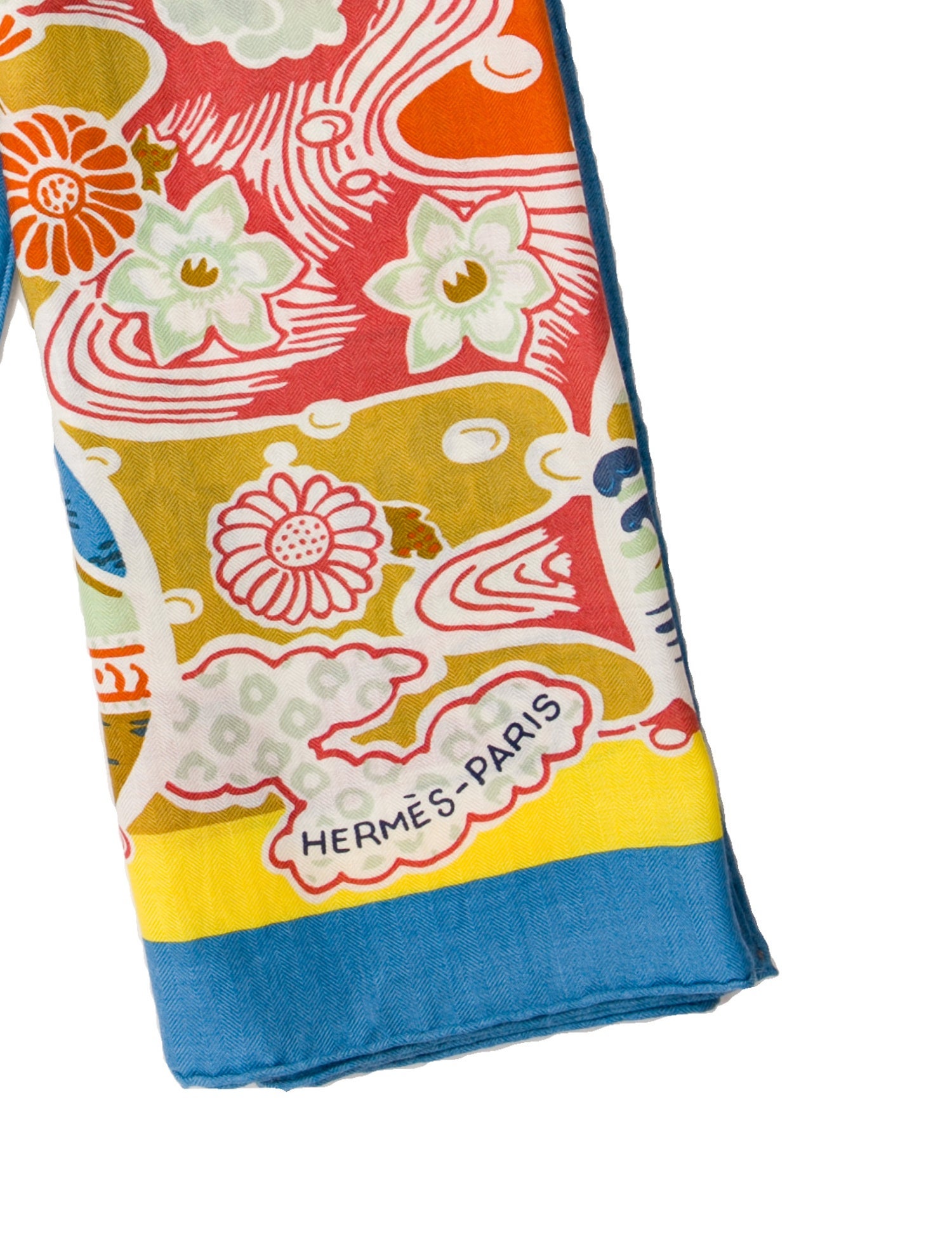 Hermès Bingata Cashmere Shawl w/ Tags