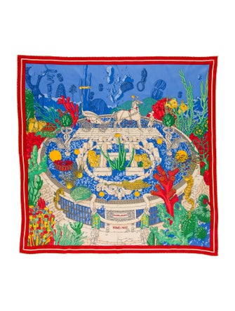 Hermès Ex Libris Atlantis Silk Scarf w/ Tags