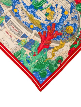 Hermès Ex Libris Atlantis Silk Scarf w/ Tags