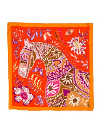 Hermès Gavroche En Attendant Ulysse Silk Scarf