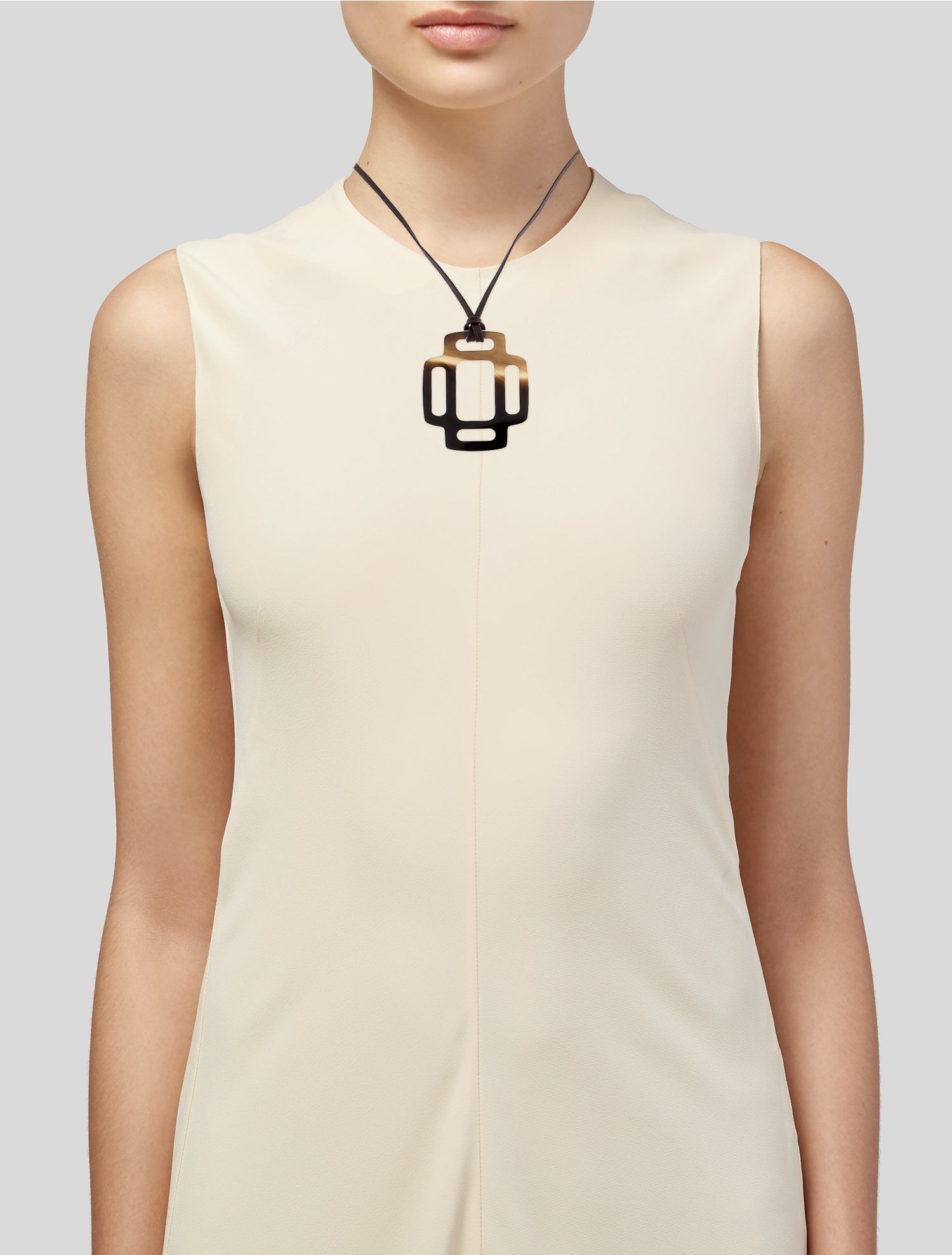 Hermès Lacquered Horn Rhythm Pendant Necklace