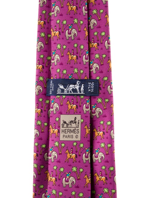Hermès Printed Silk Tie